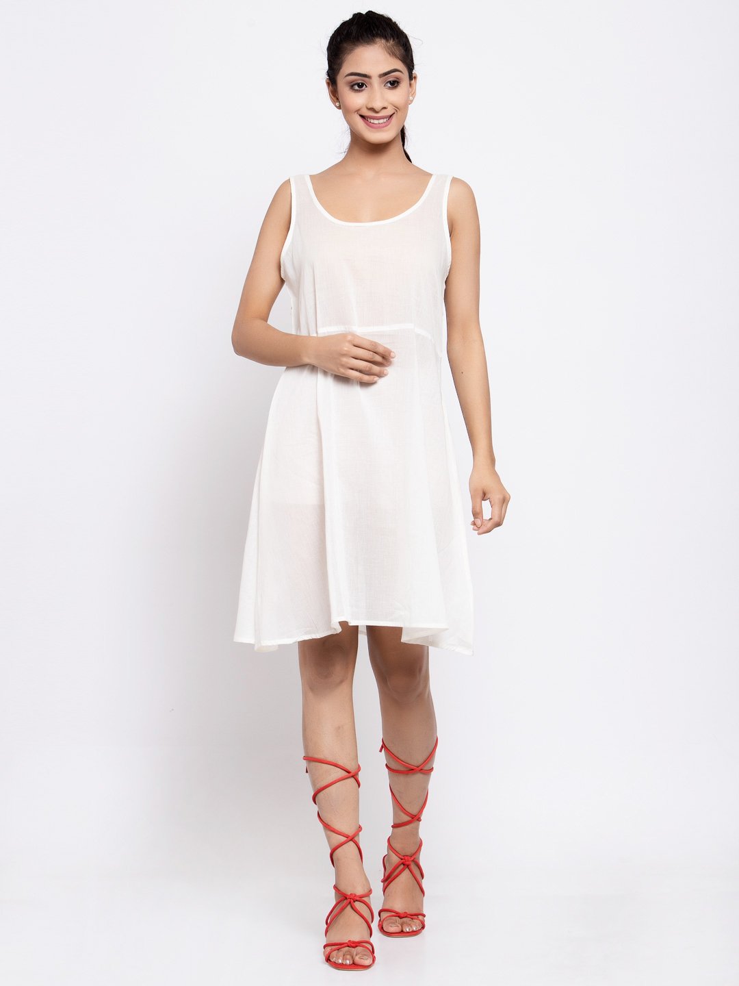 Terquois Dreamy Embroided Dress With Braided Belt Dresses TERQUOIS   