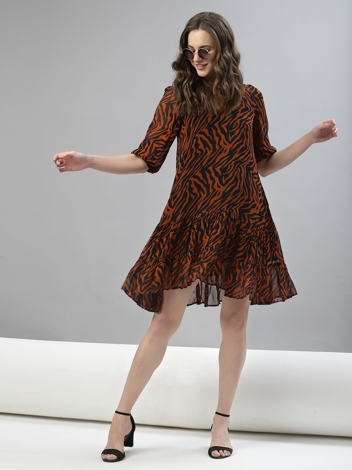 Terquois causal dress with animal print Dresses TERQUOIS   