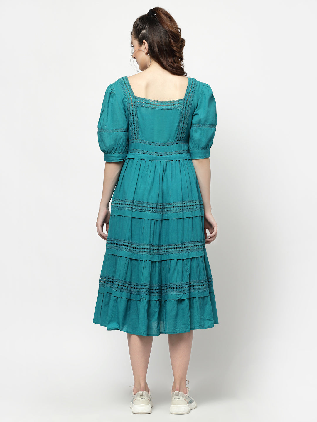 Terquois Self-Design Casual Dress with Antique Lace Dresses TERQUOIS   